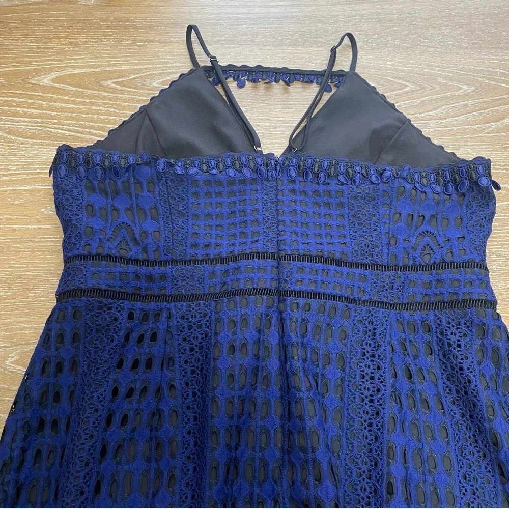 Harlyn Contrast Chiffon Lace Halter Body-Con Dress Women's Size XXL Whimsigoth - Picture 10 of 15